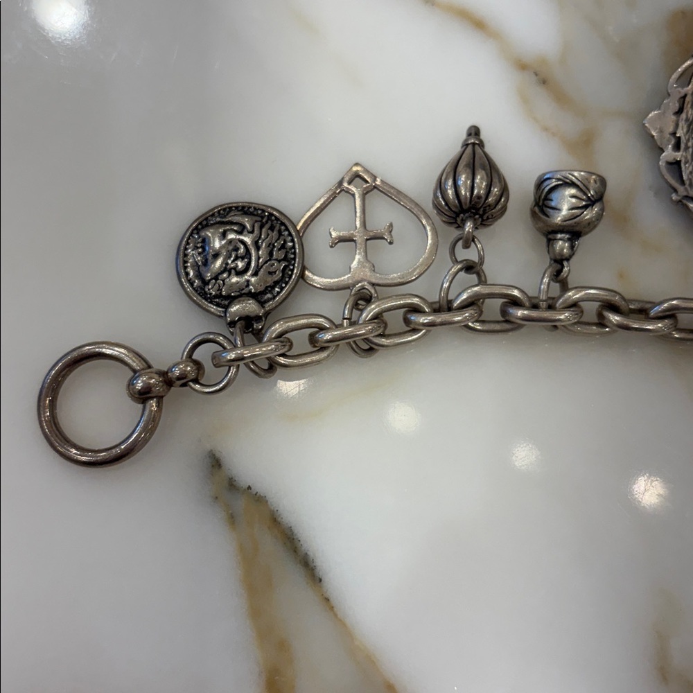 Sundance Catalog Chunky Sterling Silver Charm Bracelet—STUNNING!! 76 Grams—New! - Picture 6 of 11